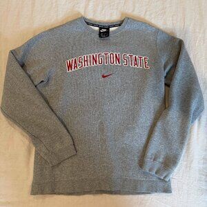 Nike Men's Washington State University Cougars Crewneck Fleece Sweatshirt - MED